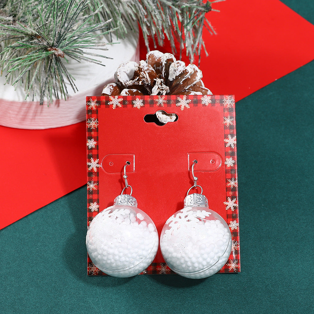 Wholesale Christmas Exaggerated Snowflakes Classic Colorful Bell Snowman Earrings